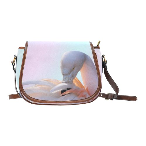 Flamingo Pink Mint Saddle Bag/Large (Model 1649)
