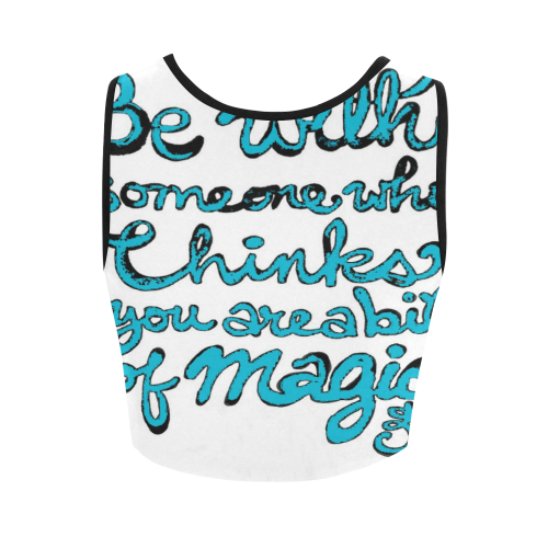 Be with someone teal Women's Crop Top (Model T42)