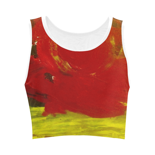 Abstract in Nature Women's Crop Top (Model T42)