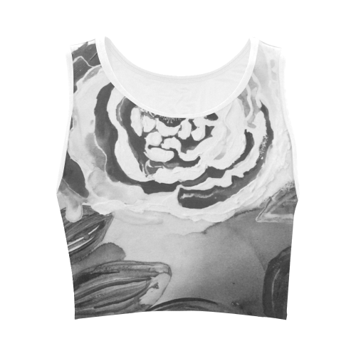 Mothers day silver year Women's Crop Top (Model T42)