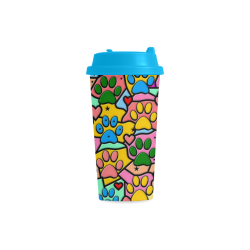 Popart Paws by Nico Bielow Double Wall Plastic Mug
