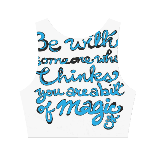Be with someone baby blue Women's Crop Top (Model T42)