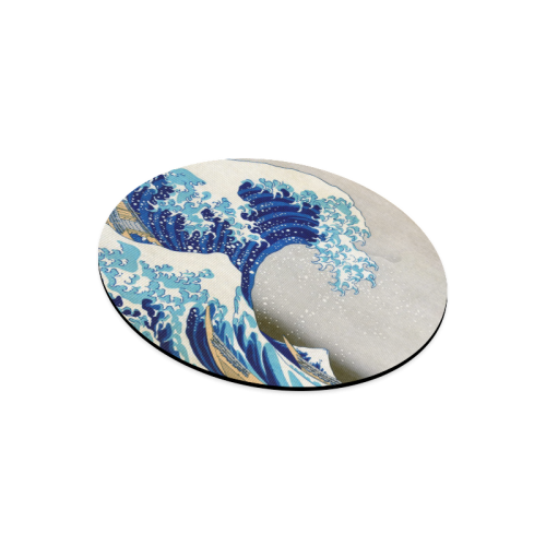 Great Wave Off Kanagawa Hokusai Round Mousepad