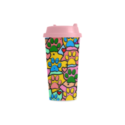 Popart Paws by Nico Bielow Double Wall Plastic Mug