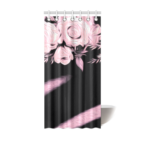 Pink Roses Shower Curtain 36"x72"