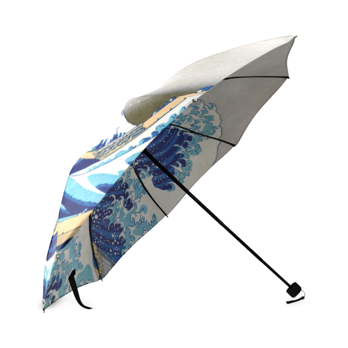 Great Wave Off Kanagawa Hokusai Foldable Umbrella (Model U01)