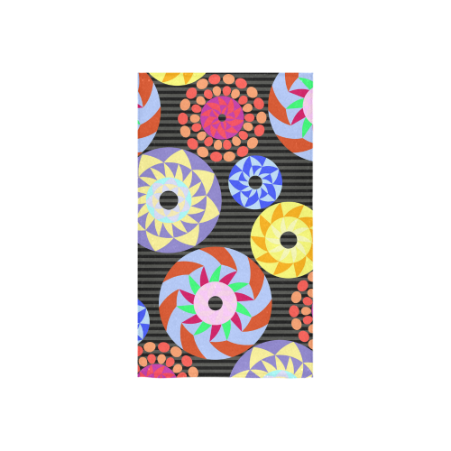 Colorful Retro Circular Pattern Custom Towel 16"x28"