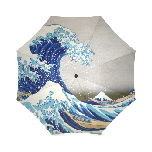 Great Wave Off Kanagawa Hokusai Foldable Umbrella (Model U01)