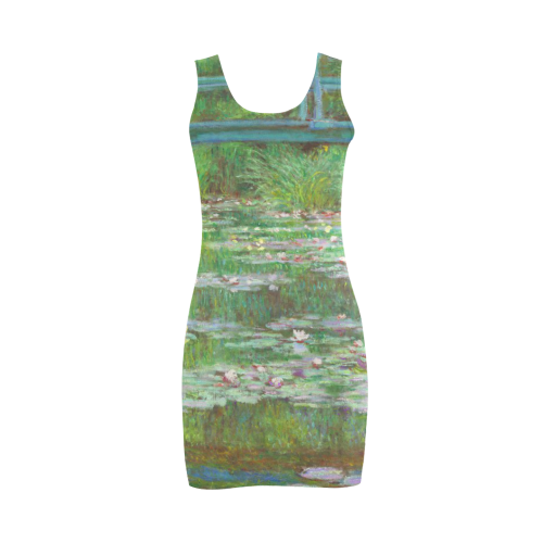 Monet Japanese Bridge Water Lily Pond Medea Vest Dress (Model D06)