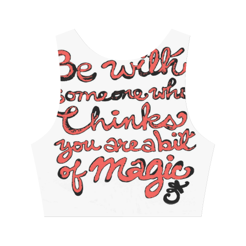 Be with someone peachy Women's Crop Top (Model T42)