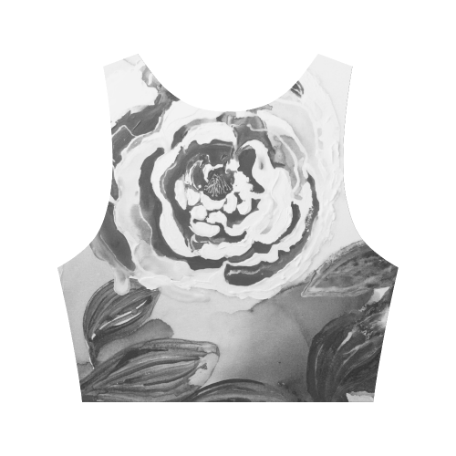 Mothers day silver year Women's Crop Top (Model T42)