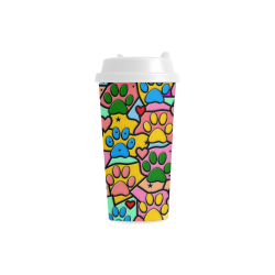Popart Paws by Nico Bielow Double Wall Plastic Mug