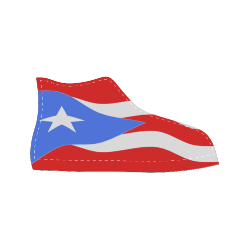 Bandera de Puerto Rico Flag Men’s Classic High Top Canvas Shoes (Model 017)