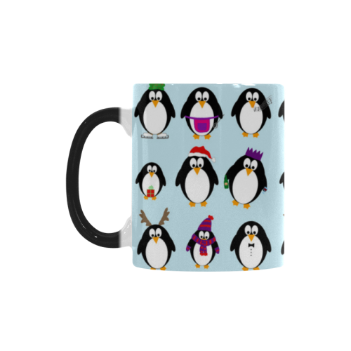 Christmas Party Penguins Custom Morphing Mug