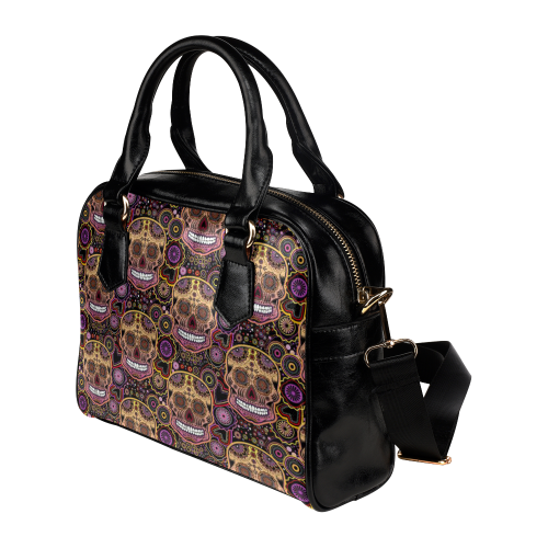 candy sugar skull Shoulder Handbag (Model 1634)