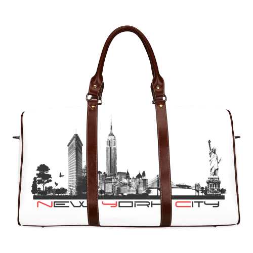 New York City skyline 6 Waterproof Travel Bag/Small (Model 1639)