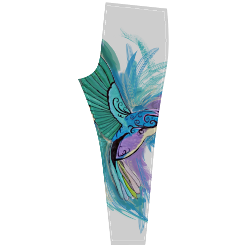 Handpainted Hummingbird Watercolor Cassandra Women's Leggings (Model L01)