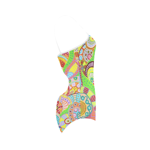 Flower Garden 4 Strap Swimsuit ( Model S05)