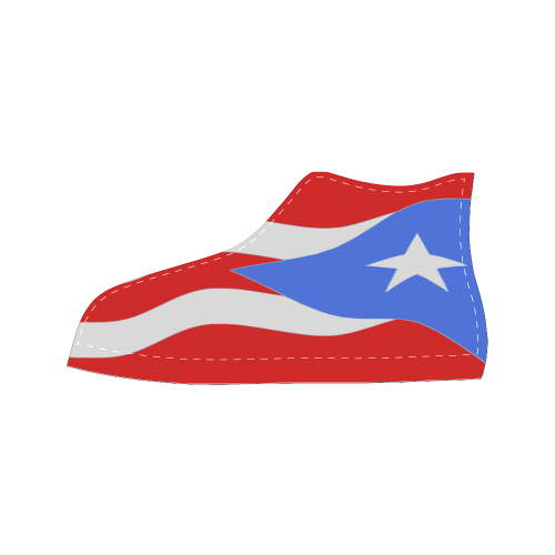 Bandera de Puerto Rico Flag Men’s Classic High Top Canvas Shoes (Model 017)