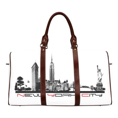New York City skyline 6 Waterproof Travel Bag/Large (Model 1639)