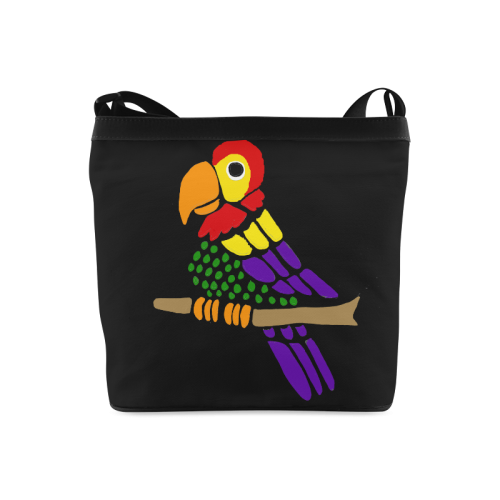 Fun Colorful Parrot Art Crossbody Bags (Model 1613)