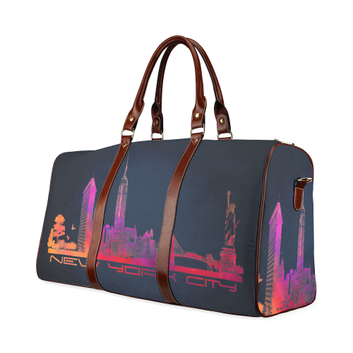 New York City skyline 4 Waterproof Travel Bag/Large (Model 1639)