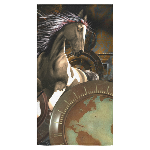 Steampunk, awesome horse with clocks and gears Bath Towel 30"x56"