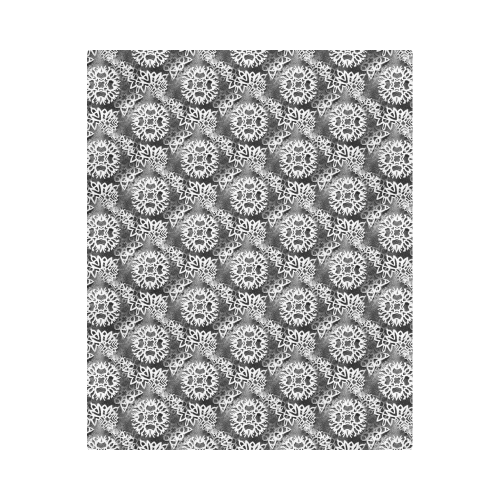 Snowflakes pattern dark edgy Duvet Cover 86"x70" ( Alloverprint) ID