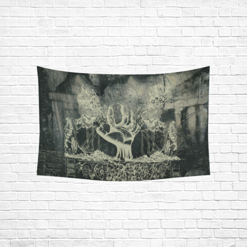 The dark side, skulls Cotton Linen Wall Tapestry 60"x 40"