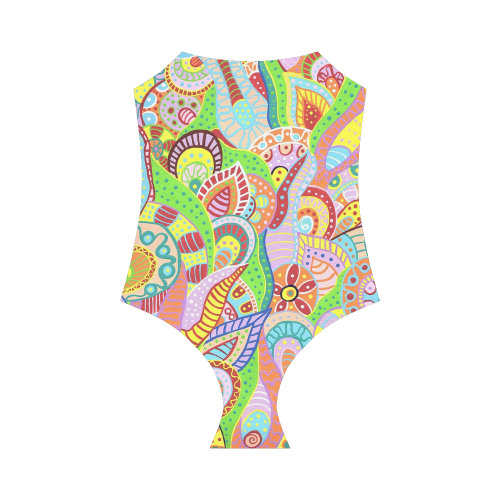 Flower Garden 4 Strap Swimsuit ( Model S05)