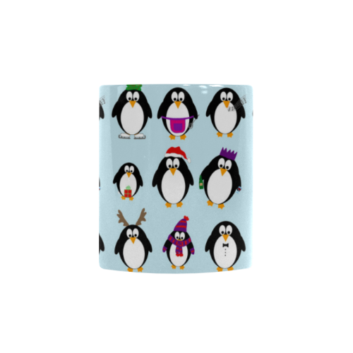 Christmas Party Penguins Custom Morphing Mug