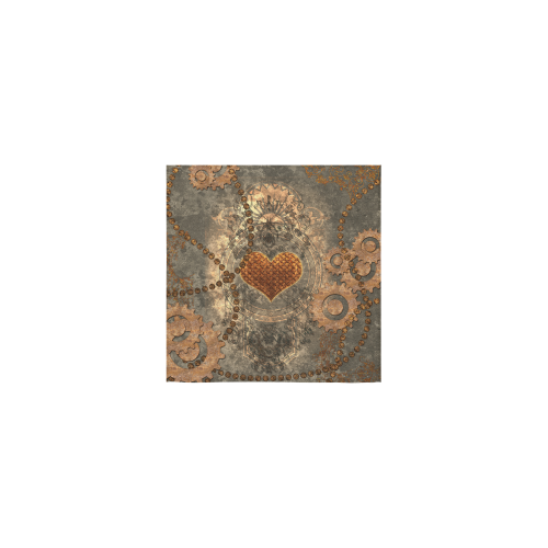 Steampuink, rusty heart with clocks and gears Square Towel 13“x13”