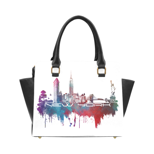 New York City skyline 2 Rivet Shoulder Handbag (Model 1645)