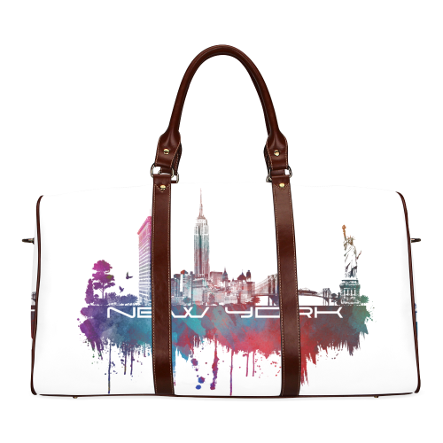 New York City skyline 2 Waterproof Travel Bag/Small (Model 1639)