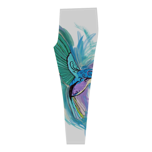 Handpainted Hummingbird Watercolor Cassandra Women's Leggings (Model L01)