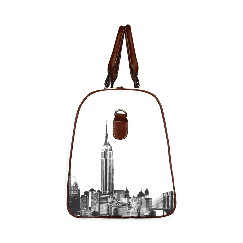New York City skyline 6 Waterproof Travel Bag/Small (Model 1639)