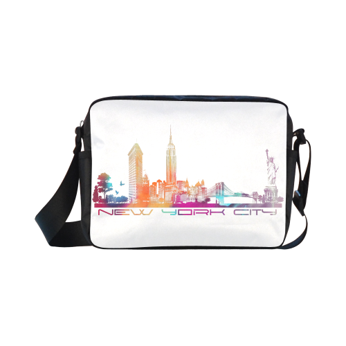 New York City skyline 5 Classic Cross-body Nylon Bags (Model 1632)