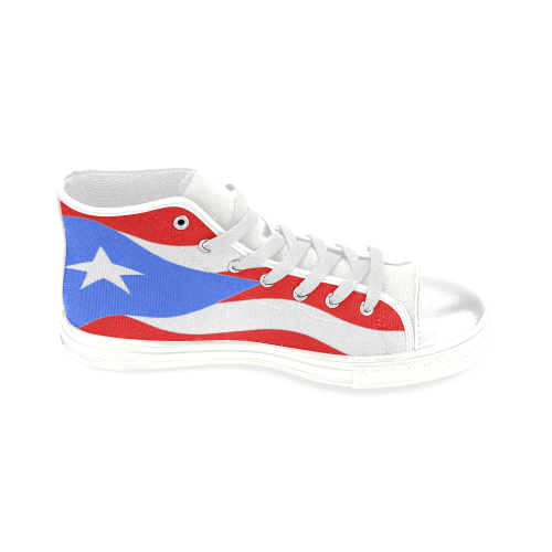 Bandera de Puerto Rico Flag Men’s Classic High Top Canvas Shoes (Model 017)