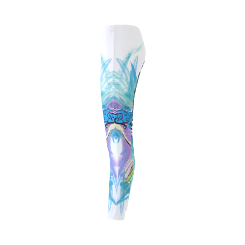 Handpainted Hummingbird Watercolor Cassandra Women's Leggings (Model L01)