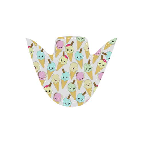 Kawaii Ice Cream Collage by ArtformDesigns Women's Slip-on Canvas Shoes (Model 019)