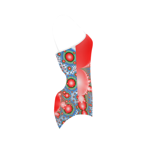 Polka dot - Dot Fractal - funny dots Strap Swimsuit ( Model S05)