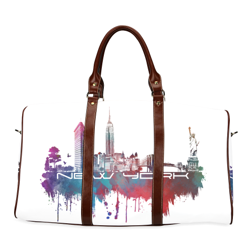 New York City skyline 2 Waterproof Travel Bag/Small (Model 1639)