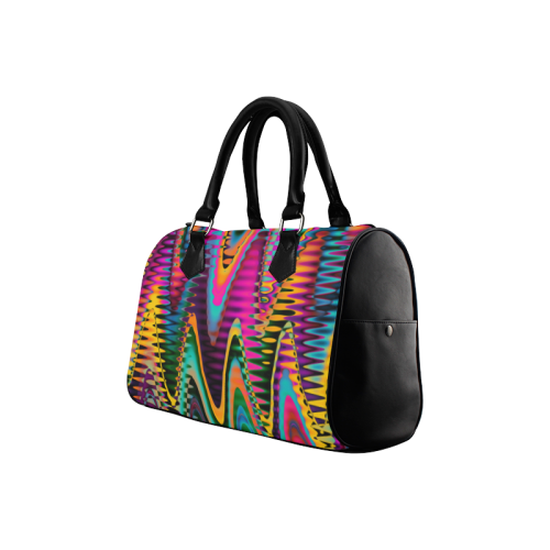 WAVES DISTORTION chevrons multicolored Boston Handbag (Model 1621)