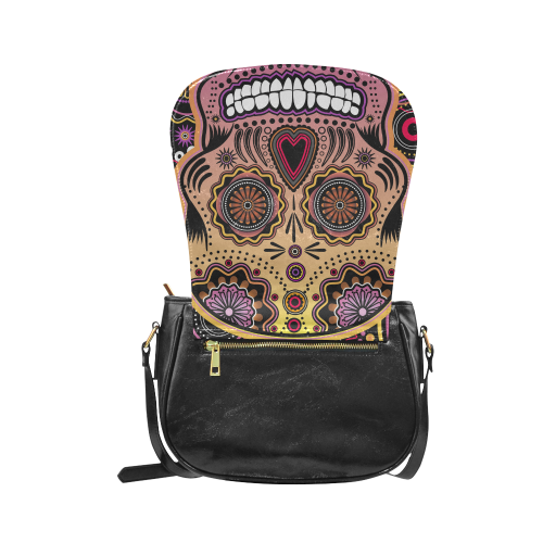 candy sugar skull Classic Saddle Bag/Small (Model 1648)