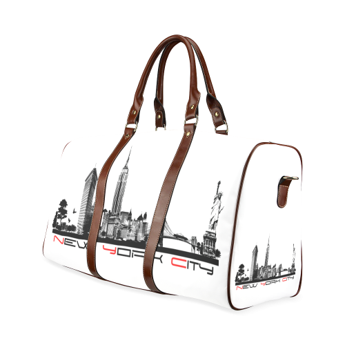 New York City skyline 6 Waterproof Travel Bag/Large (Model 1639)