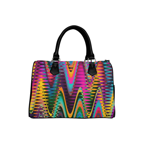 WAVES DISTORTION chevrons multicolored Boston Handbag (Model 1621)