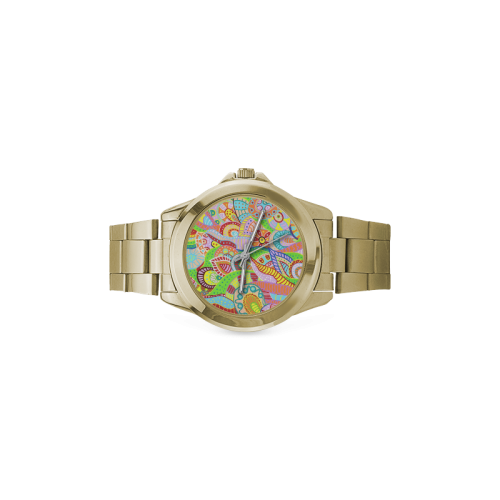 Flower Garden 4 Custom Gilt Watch(Model 101)