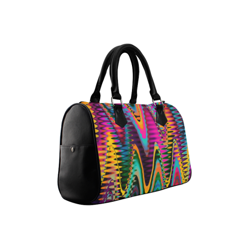 WAVES DISTORTION chevrons multicolored Boston Handbag (Model 1621)