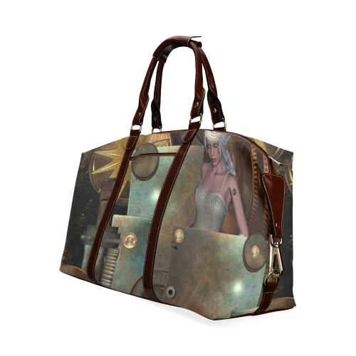 Steampunk, rusty metal and clocks and gears Classic Travel Bag (Model 1643)