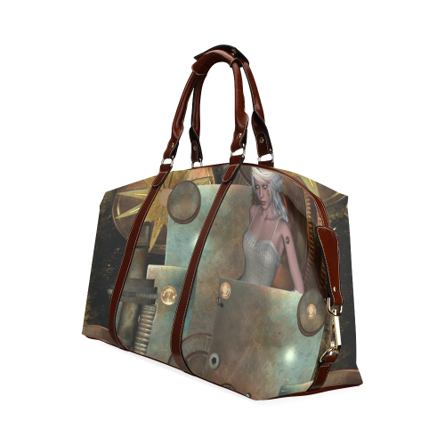 Steampunk, rusty metal and clocks and gears Classic Travel Bag (Model 1643)